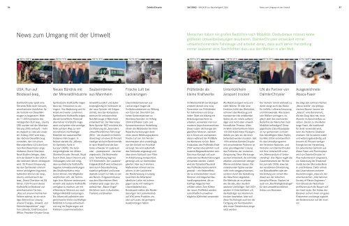 Magazin zur Nachhaltigkeit 2006 - Daimler Nachhaltigkeitsbericht ...