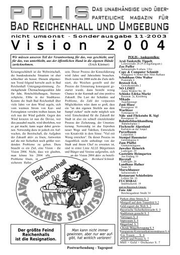 Sonderausgabe Vision 2004 - Nachtblatt
