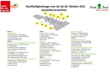 Nachhaltigkeitstage vom 18. bis 20. Oktober 2012 ...