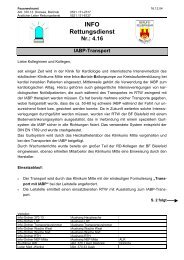 RD-Info Intensivtransport mit IABP - Fortbildungsveranstaltung für ...