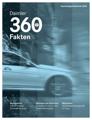 Fakten zur Nachhaltigkeit 2008 - Daimler Nachhaltigkeitsbericht 2012.