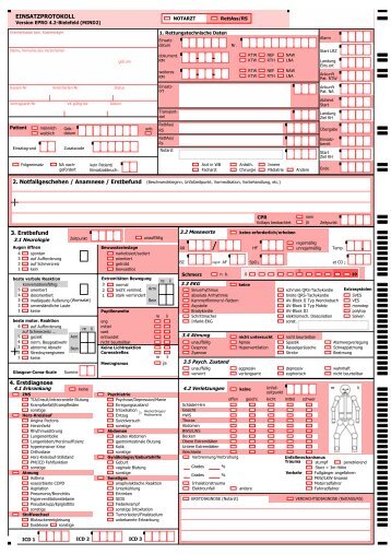 3. Erstbefund EINSATZPROTOKOLL 4. Erstdiagnose