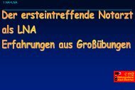 Der ersteintreffende Notarzt als LNA - Fortbildungsveranstaltung für ...