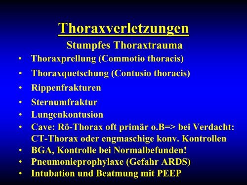 Thoraxprellung (Commotio thoracis)