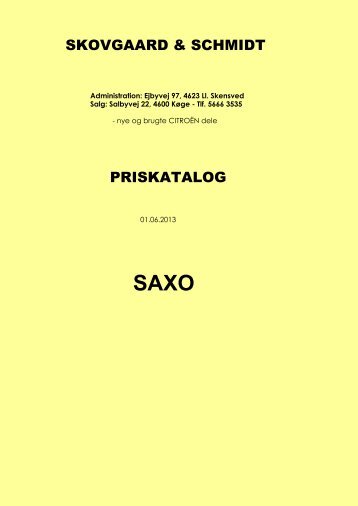 Saxo - Skovgaard-Schmidt