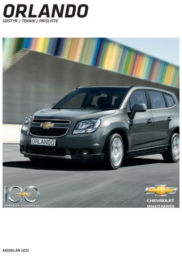 Orlando tekniske specifikationer - Chevrolet