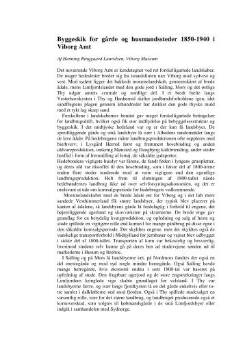 Byggeskik for gårde og husmandssteder 1850-1940 i Viborg Amt