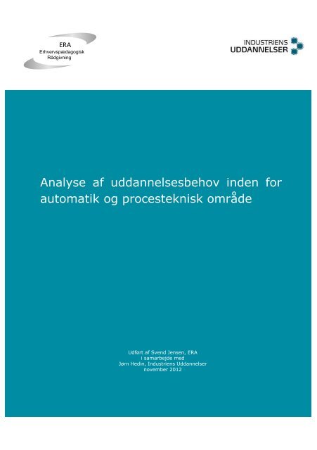 Analyse af uddannelsesbehov inden for automatik og procesteknisk ...