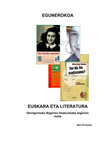 EGUNEROKOA EUSKARA ETA LITERATURA - Nagusia