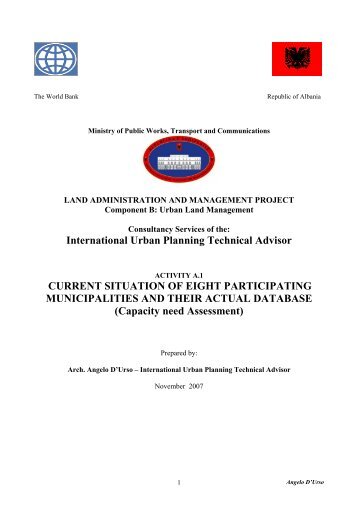 Report on urban land management - Nalas