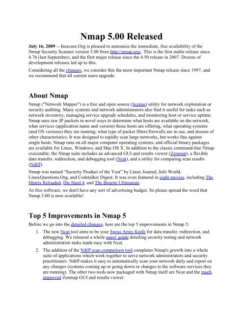 Nmap Tutorial 2 Pdf Scf