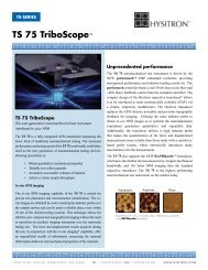 Hysitron TS 75 Triboscope - Nanoscale Materials & Device Group