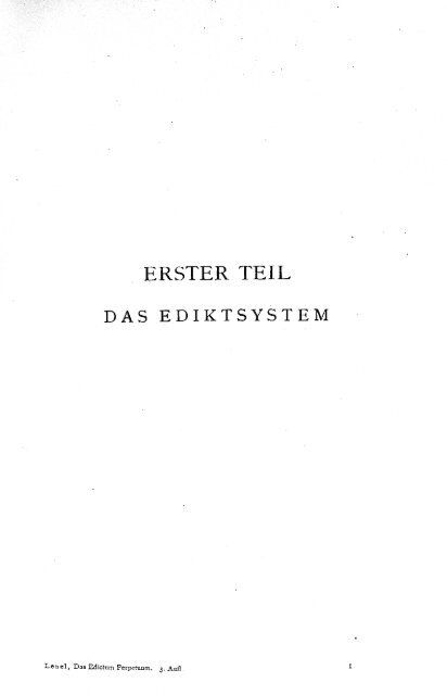 Das Edictum Perpetuum / Otto Lenel