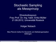 Stochastic Sampling als Messprinzip - Holger Nobach - nambis.de