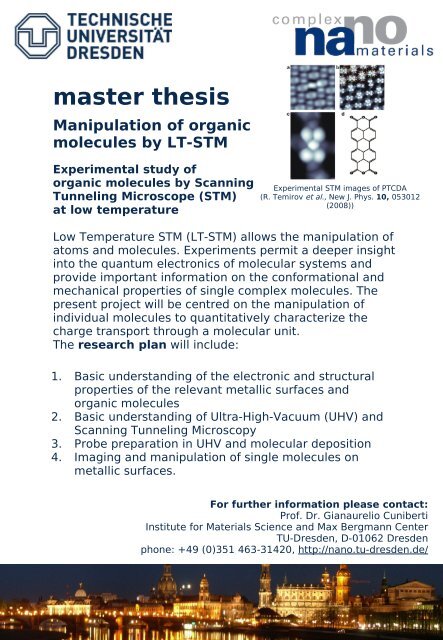 master thesis - Chair of Materials Science and Nanotechnology