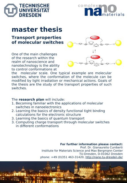 master thesis - Chair of Materials Science and Nanotechnology