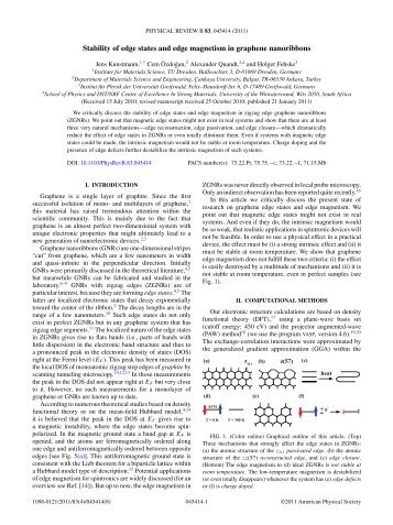 Stability of edge states and edge magnetism in graphene nanoribbons