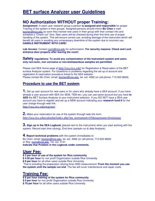Bet Guidelines 030807 Pdf Rice University