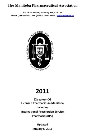 The Manitoba Pharmaceutical Association - NAPRA