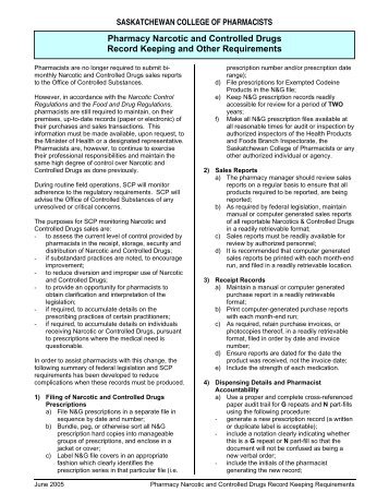 Pharmacy Narcotic and Controlled Drugs Record Keeping ... - NAPRA