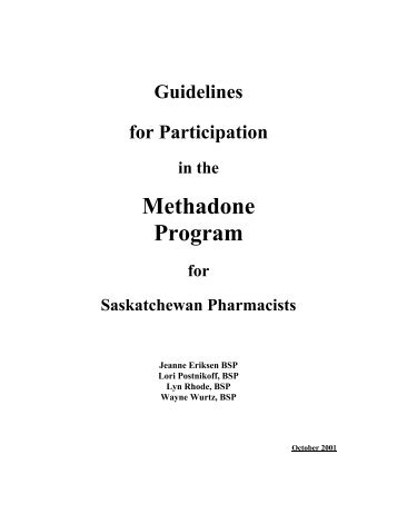 Methadone Program - NAPRA