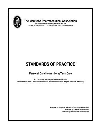 Long Term Care Standards of Practice - NAPRA