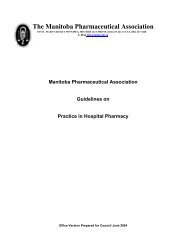 The Manitoba Pharmaceutical Association - NAPRA