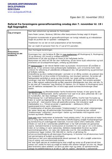 GRUNDEJERFORENINGEN SKOLEPARKEN 8250 EGAA www ...