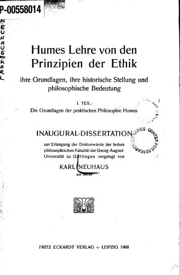 Humes Lehre von den Prinzipien der Ethik - NASEPblog