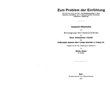 Zum Problem der Einfühlung - NASEPblog