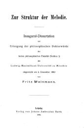 Zur Struktur der Melodie (1903) - NASEPblog