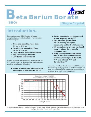 Beta Barium Borate (BBO)