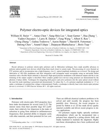 Polymer electro-optic devices for integrated optics - ResearchGate