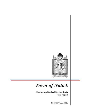 Emergency Medical Services (February 22, 2010) - Town of Natick