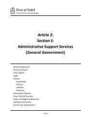 Article 2: Section E: Administrative Support Services ... - Town of Natick