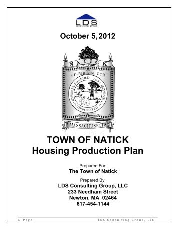 TOWN OF NATICK Housing Production Plan