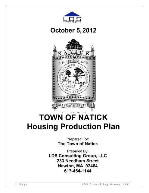 TOWN OF NATICK Housing Production Plan