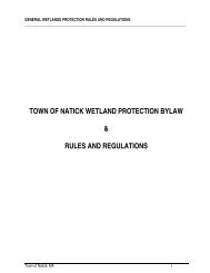 Wetland Regulations - Town of Natick