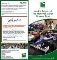 Join the Friends of The National Motor Museum Trust