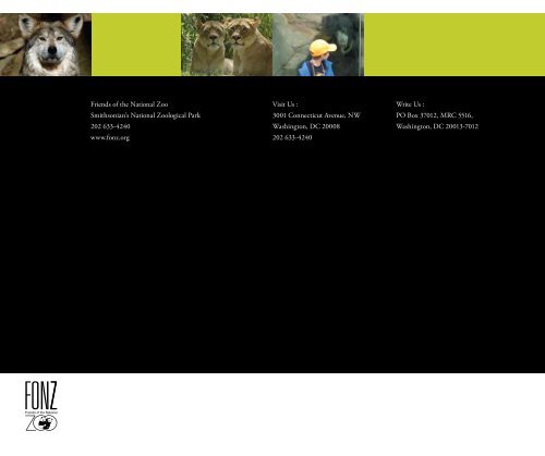 A YEAR of FIRSTS 2007 Friends of the National Zoo Annual Report