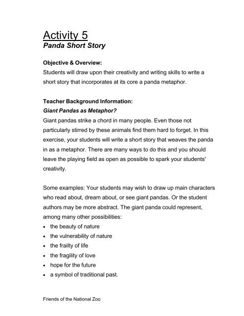 Panda Short Story - National Zoo