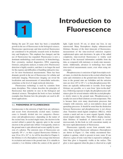 Principles of Fluorescence Spectroscopy