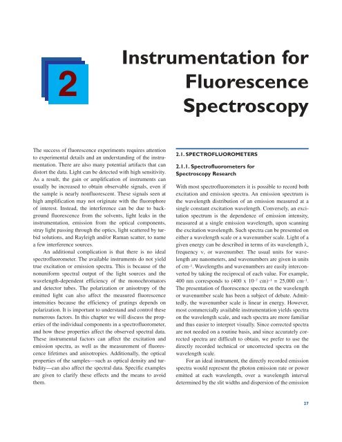 Principles of Fluorescence Spectroscopy