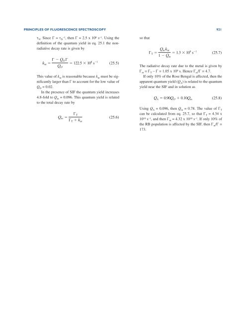 Principles of Fluorescence Spectroscopy