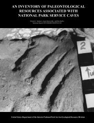 An inventory of paleontological resources associated with national