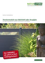 Fenstermodule aus Edelstahl oder Acrylglas - NATURinFORM