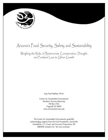 Arizona's Food Security, Safety and Sustainability - Northern Arizona ...