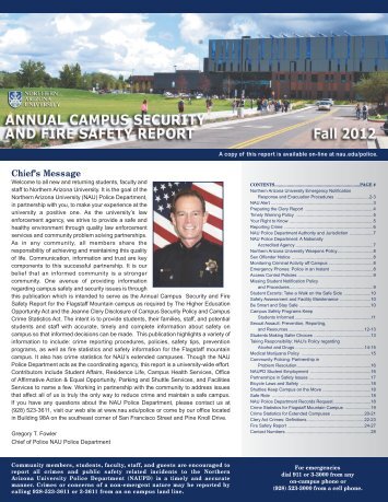 Annual Clery Report - www4 - Northern Arizona University