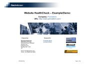 Website HealthCheck – Example/Demo: - Naxtech