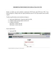 IMPLEMENTASI WEB FILTERING DNS NAWALA PADA CISCO CNR